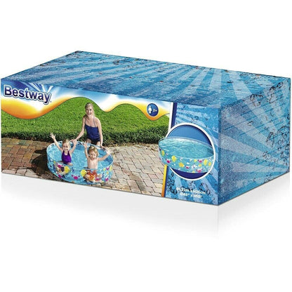 Bestway Sea Creature Paddling Pool Kiddie Swimming Pool, Inflatable Above Ground Pool, Outdoor Garden Pool, Blue, 48 x 10 Inch