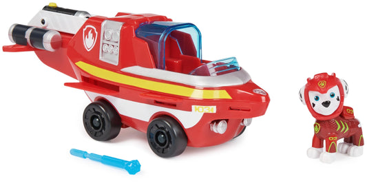 Paw Patrol Aqua Pups Marshall Transforming Dolphin Vehicle with Collectible Action Figure, Kids’ Toys for Ages 3 and up