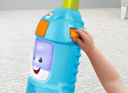 Fisher-Price Toddler Toy Laugh & Learn Light-Up Learning Vacuum Musical Push Along for Pretend Play Infants Ages 1+ Years, FNR97