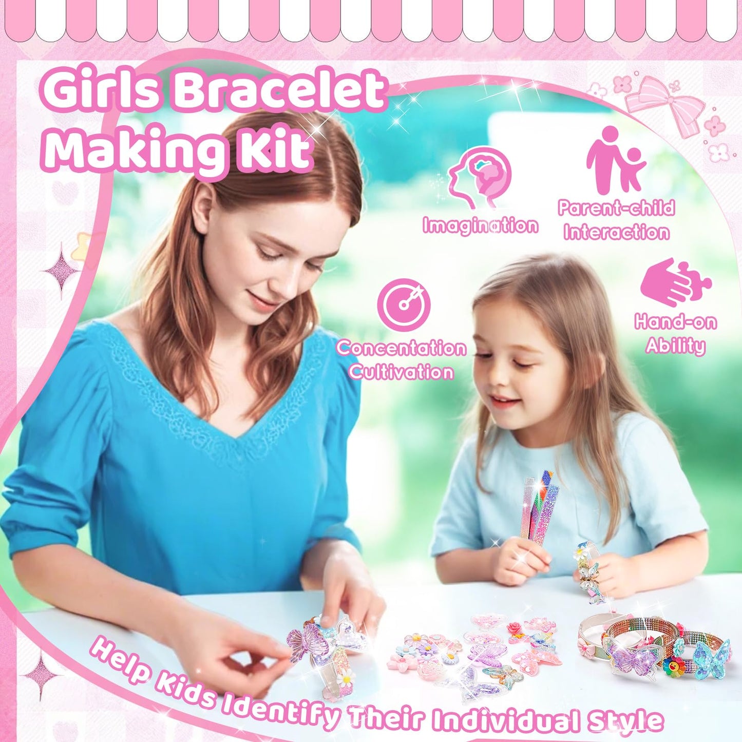 Eichhoo friendship bracelet making kit for girls, featuring colorful cords, beads, and tools for crafting jewelry and party favors.