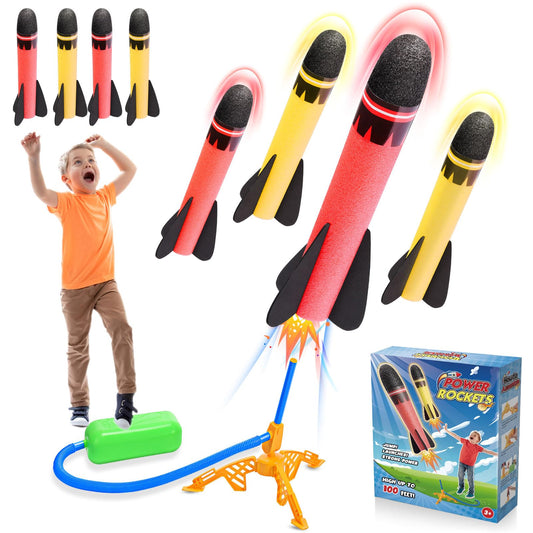 Anginne Kids Toys Age 3-9, Garden Games 3-9 Years Old Boys Girls Gift Outdoor Toy Kids Boys Stomp Toys Rocket