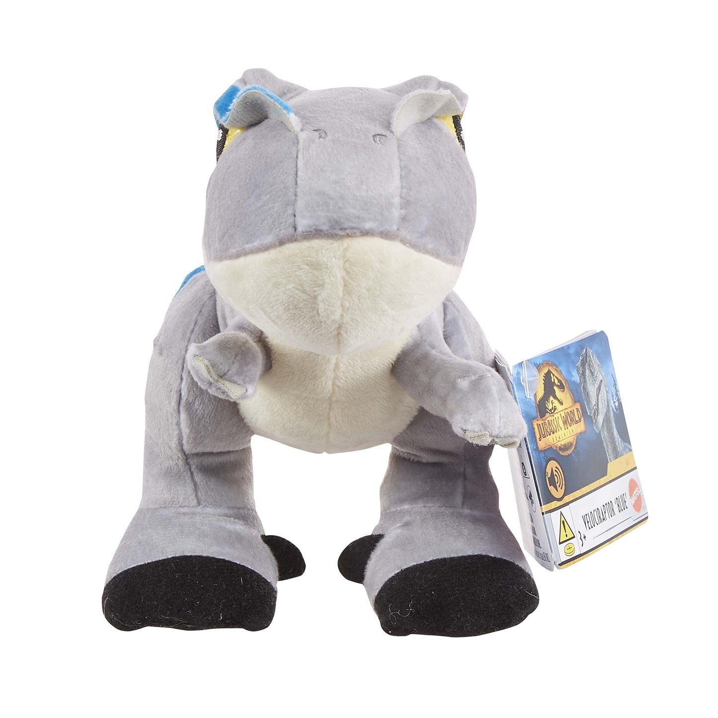 Jurassic World Plush Dinosaur Creatures with Sound - Inspired by Blockbuster Hit Jurassic World Dominion ~ HHB31 - Velociraptor Blue ~ Approx. 9" Long ~ Hear Me Roar!