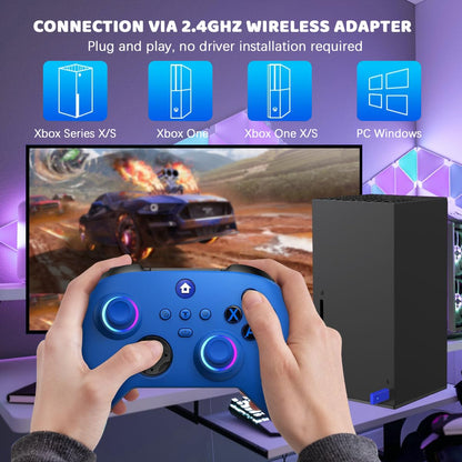 Lampelc Xbox wireless controller for Xbox Series X, Xbox One, and Windows 10, featuring ergonomic design and responsive buttons.