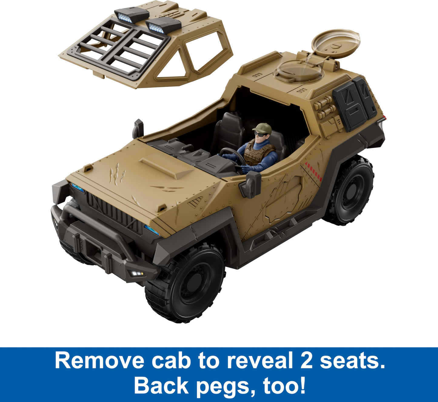 Mattel Jurassic World Truck & Einiosaurus Dinosaur Action Figure Toy with Flip Roll Feature, Mission Mayhem Destruction Vehicle, HRX52
