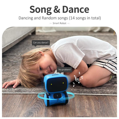 GILOBABY Interactive Smart Robot Toys, Intelligent Robot for Kids, Children Girls & Boys Robotic 3 Years Old Up, Voice Control & Touch Sense, Dance & Sing & Walk, Recorder & Speak Like You