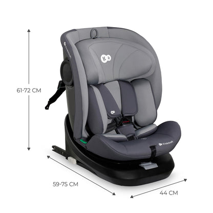 Kinderkraft I-Grow Child Car Seat, I-Size 40-150 cm, 360 Degree Rotation, Isofix, Base Station, RWF and FWF, Special Safety Systems, Easy to Clean, from Birth Group 0/1/2/3 0-36 kg, Black