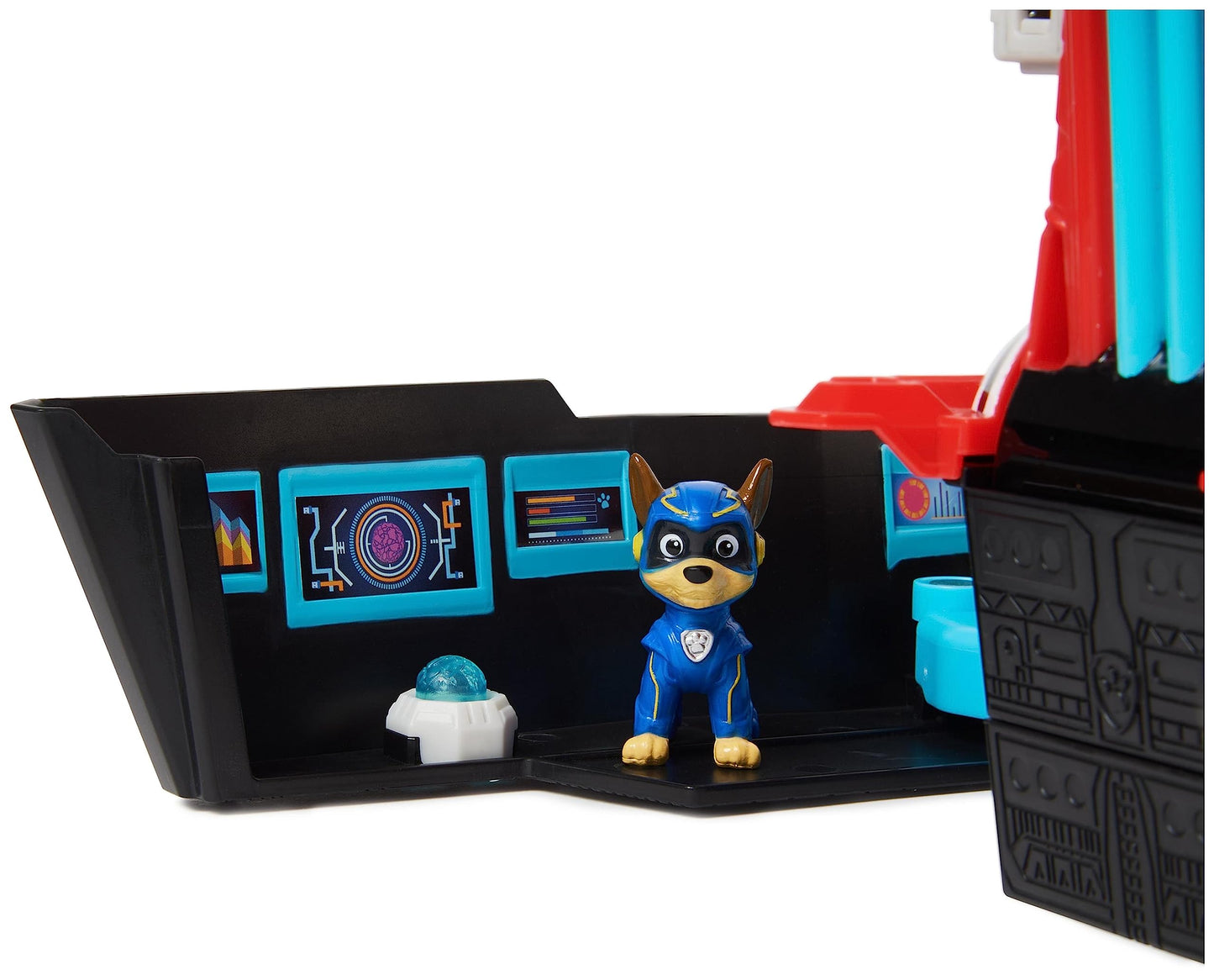 PAW PATROL: The Mighty Movie Film, Pup Squad Mini Marine Headquarters Playset with Skye Toy Car and Chase Toy Figure, Toy Suitable for Children from 3 Years