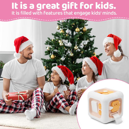 Ainiv Activity Busy Cube baby toy with colorful Montessori-style activities for fine motor skills and sensory learning for toddlers.