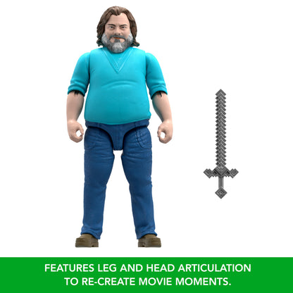 Mattel Minecraft Large-Scale Action Figure, 12-inch Posable Steve Toy Collectible Inspired by A Minecraft Movie, JGG67