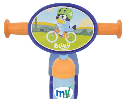 Bluey Officially Licenced Ride On Toy for Ages 1+ | Boys or Girls Kids Childrens Deluxe Bobble Toddler Push Scooter | Foot to Floor Baby Bike | Blue