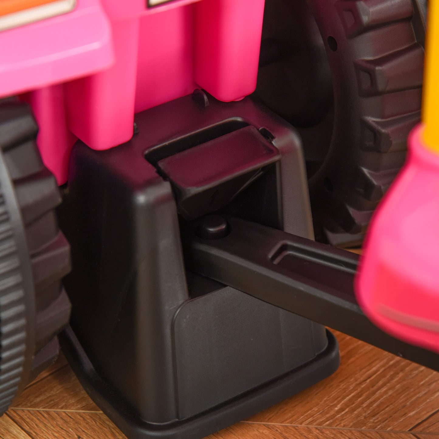 HOMCOM Ride On Tractor Toddler Walker Foot To Floor Slider w/Horn Storage Steering Wheel for 1-3 Years Old Pink