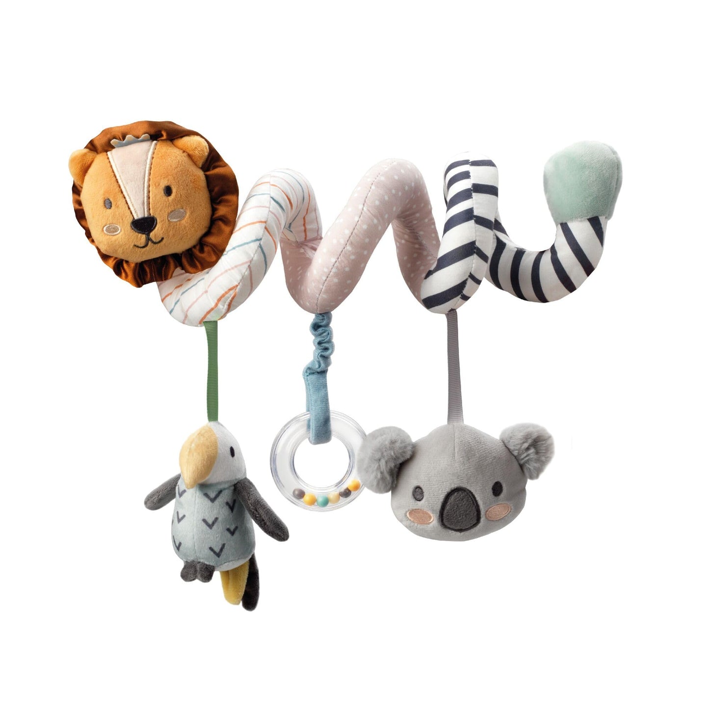 Nuby Animal Adventures Activity Spiral – Interactive Pram Toy with Sensory Toys Suitable from Birth, 89075, One Size