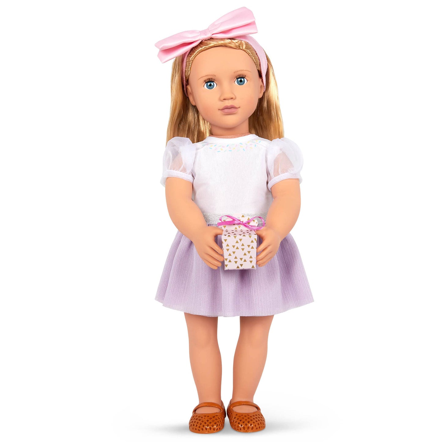 Our Generation Sweet Wishes Outfit – Deluxe Party Outfit with Birthday Accessories for 18-inch Dolls – 6 Piece Clothing and Accessory Set