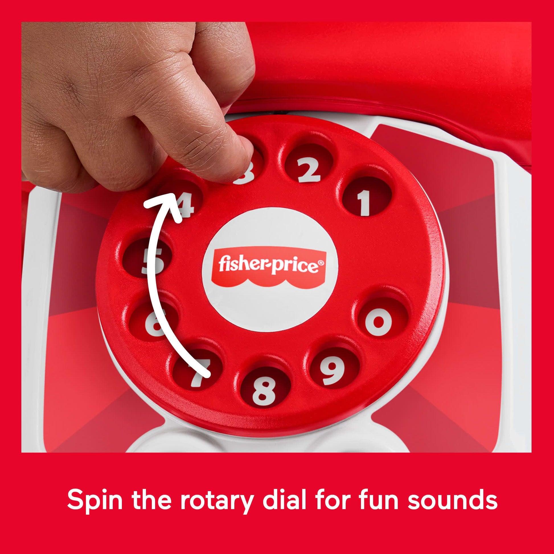 Fisher-Price Baby Chatter Telephone toy in red, Mattel 80th Anniversary Edition, pull-along activity phone for infants and toddlers