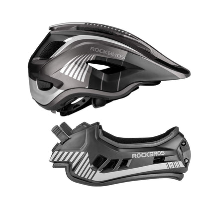 ROCKBROS Kids Full Face Bike Helmet Kids Helmet Toddler Bike Helmets Full Face Protective Safety Helmet for MTB Skateboarding Scooter Roller Skating Cycling S: 48-52 cm, M: 55-58 cm
