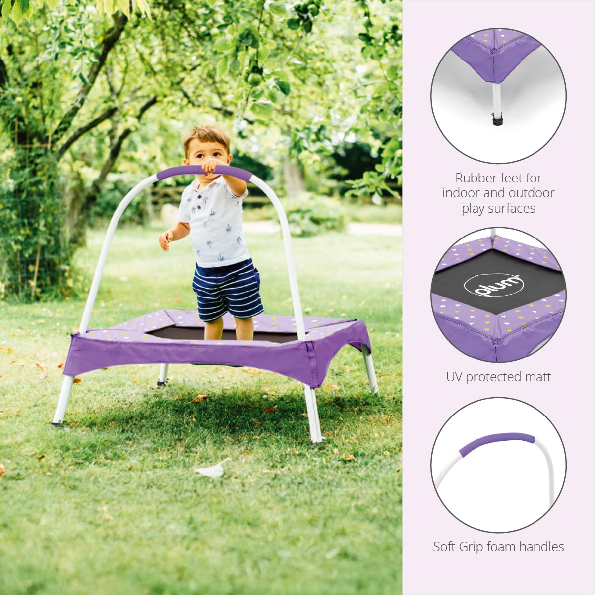 Plum My First Bouncer Children's Trampoline with Balance Handle, Junior