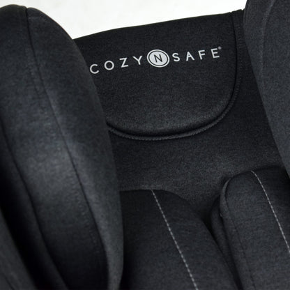 Cozy N Safe Fitzroy Group 0+1 Car Seat 0-18KG, Birth - 4 Years, 5 Point Harness, 4 Position Recline, Rear Facing from Birth to 13kg/ Forward Facing from 9kg to 18kg, Deep Padding - Graphite