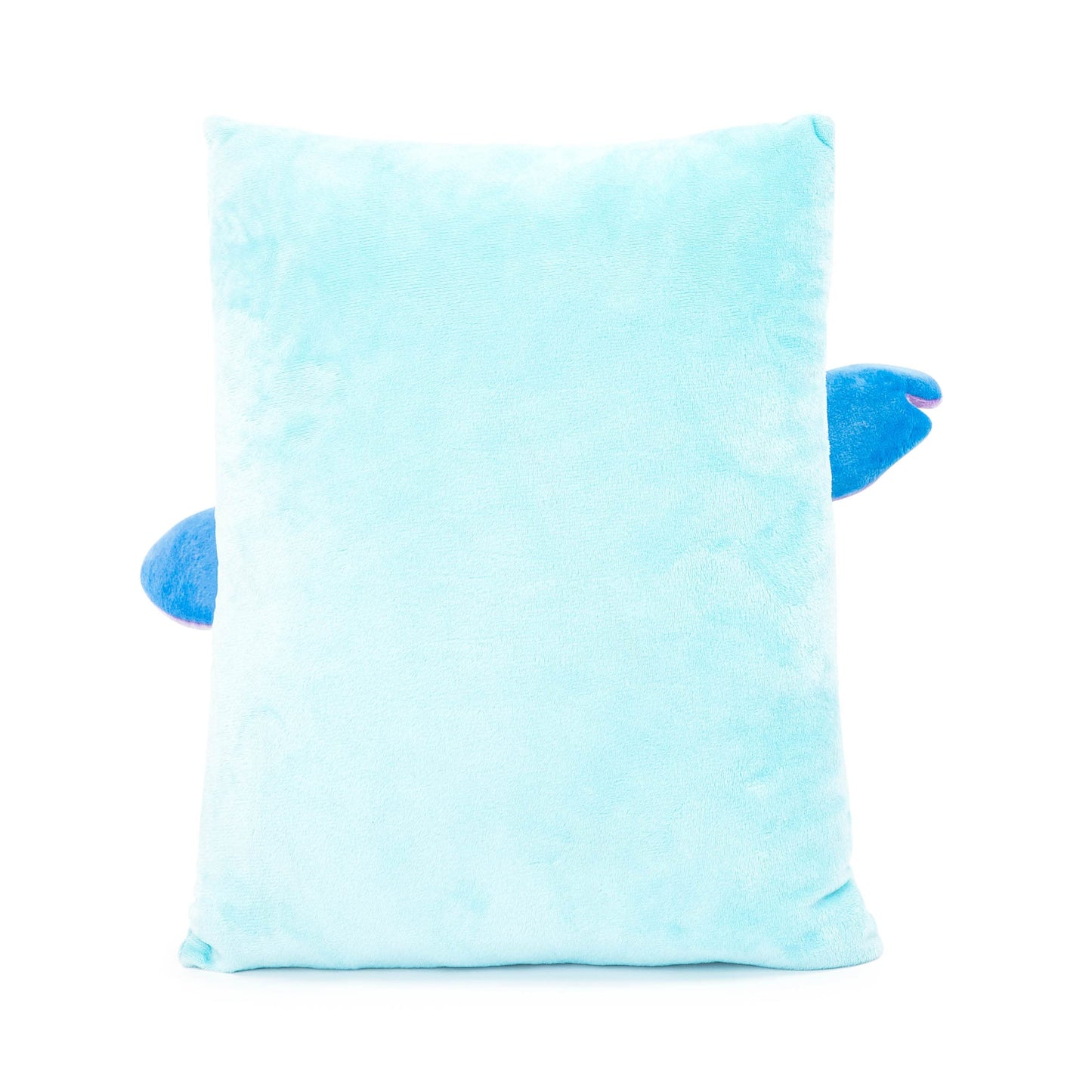 Soft Disney Lilo & Stitch plush snuggle pillow by Jay Franco, featuring a 3D bed cushion design ideal for cuddling.