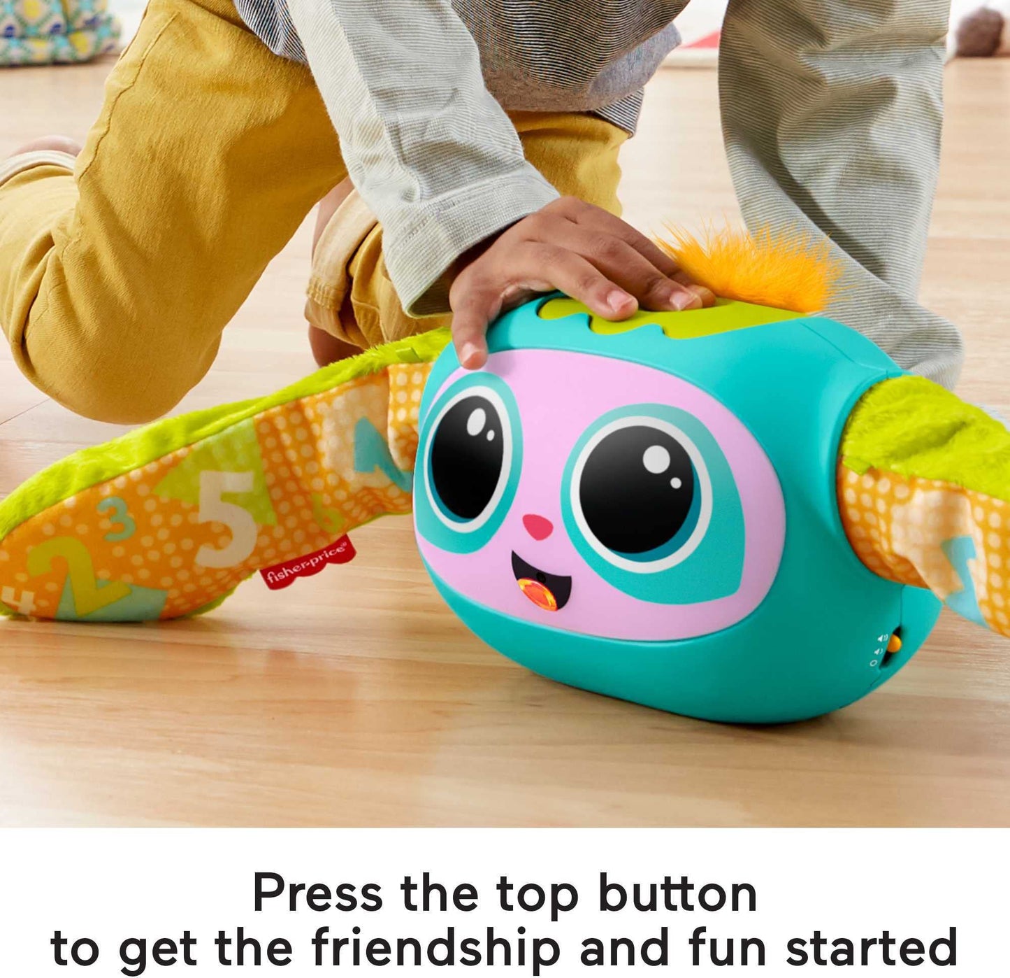 Fisher-Price Rollin' Rovee, interactive activity toy with music, lights, and learning content for kids ages 6 months to 5 years
