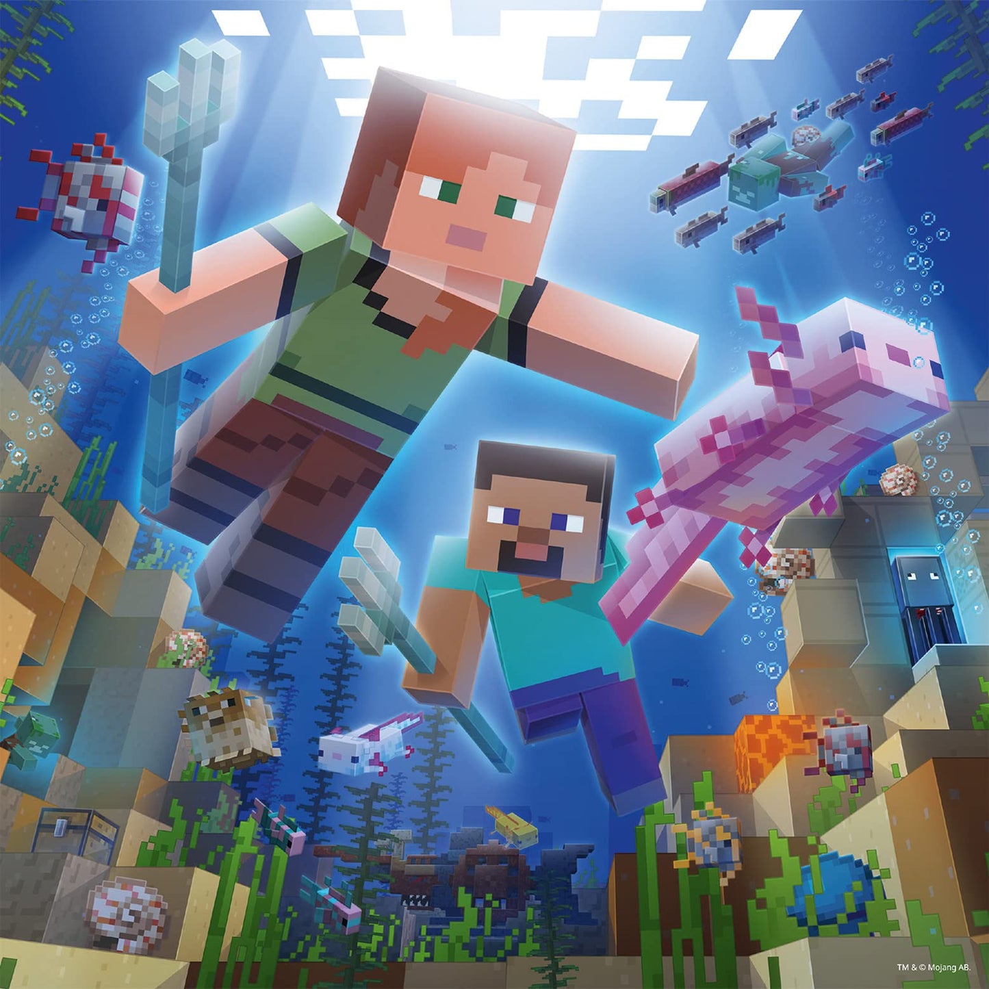 Ravensburger Minecraft Gifts for Boys and Girls - 3x 49 Piece Jigsaw Puzzles for Kids Age 5 Years +