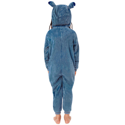 Disney Stitch Onesie For Girls | Girls Onesies | Stitch PJs | Blue 6-7 Years