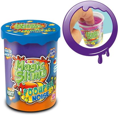 Colorful CRAZE Magic Slime Pooupsie Noise 3-pack with squishy, non-toxic slime toys for kids, ages 3+, perfect for playful fun.