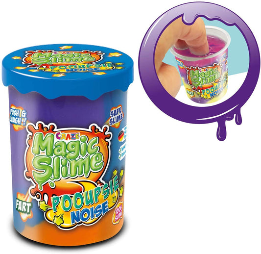 Colorful CRAZE Magic Slime Pooupsie Noise 3-pack with squishy, non-toxic slime toys for kids, ages 3+, perfect for playful fun.