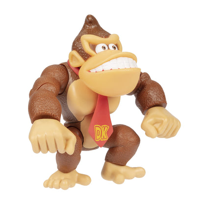 Super Mario Donkey Kong 6-inch action figure with posable features, ideal for play and display for kids and collectors.