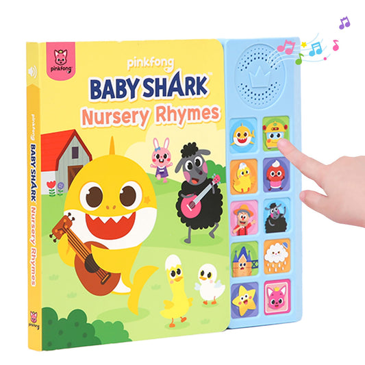 Baby Shark Nursery Rhymes 10 Button Sound Book, Pinkfong Baby Shark Children's Early Learning Books, Interactive Learning Books for Toddlers, Learning & Education Toys, Baby Shark Gifts for Kids