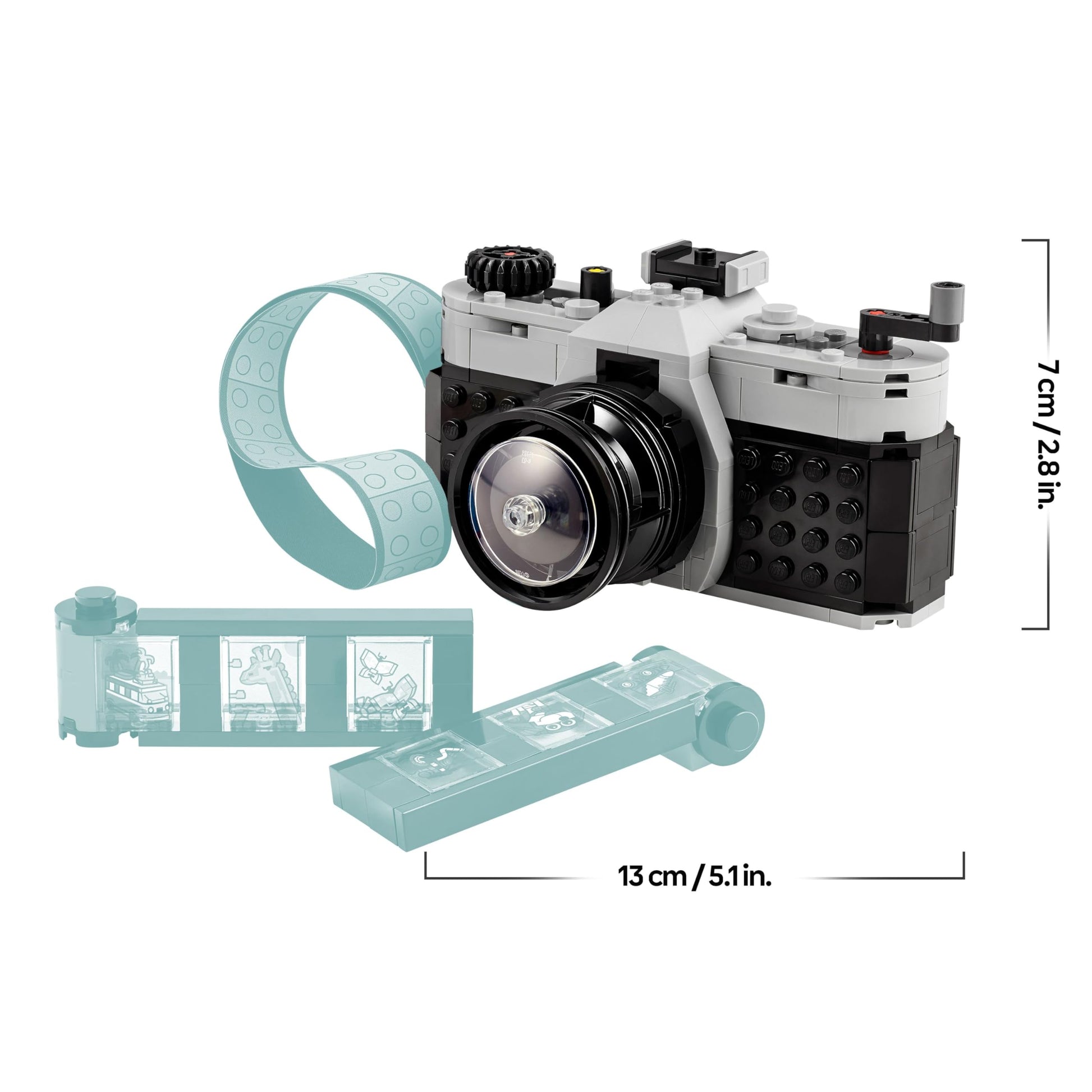 LEGO Creator 3in1 retro camera toy, video camera, and TV set for kids' creative play and desk decoration.