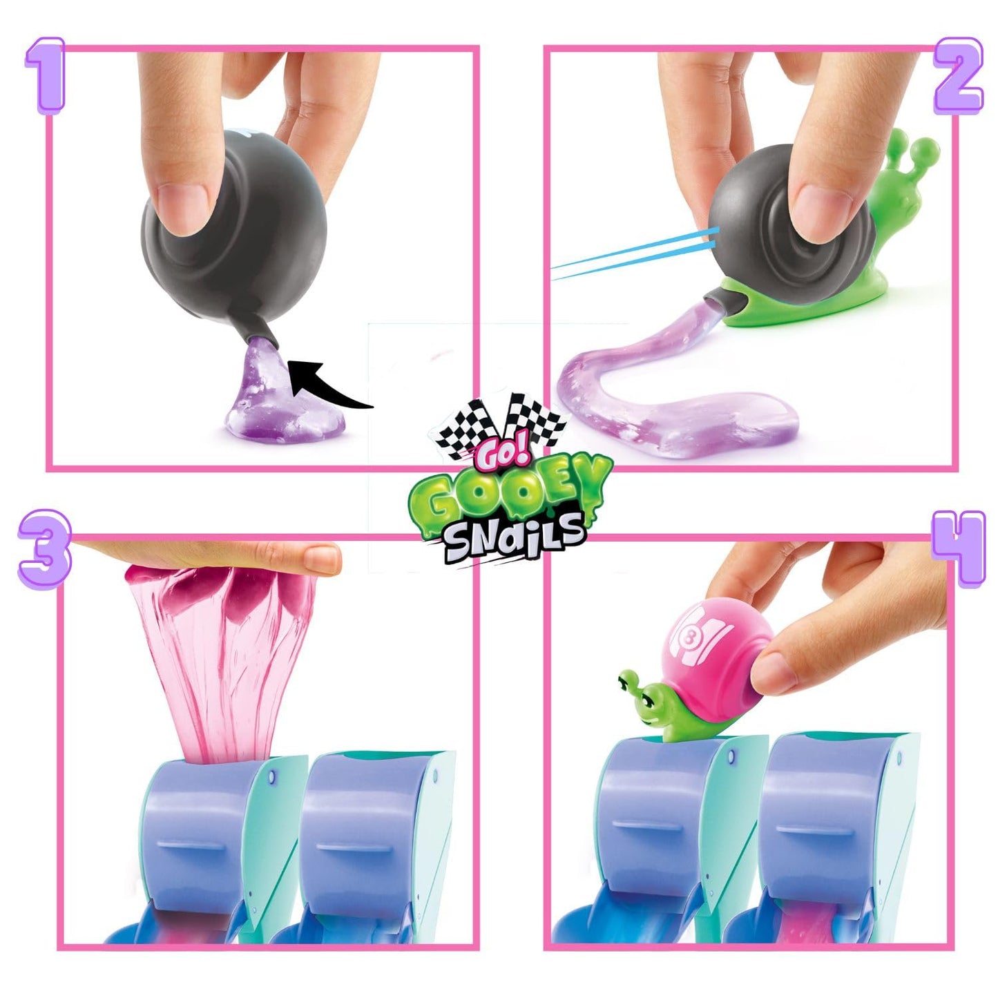 Canal Toys So Slime Go Gooey Snails Slime Race Set with racing tracks and squishy snails for kids age 5 and up.