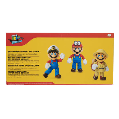 Multi-pack of Nintendo Super Mario Odyssey game cases featuring colorful Super Mario characters and vibrant graphics.