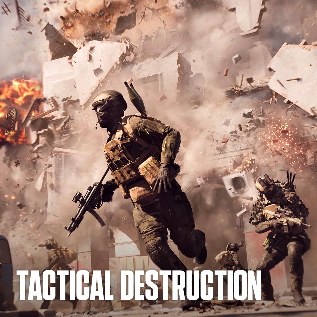 PlayStation 5 game case for Battlefield 6 by Electronic Arts, featuring cover art with futuristic military action.