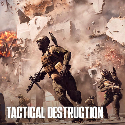 PlayStation 5 game case for Battlefield 6 by Electronic Arts, featuring cover art with futuristic military action.