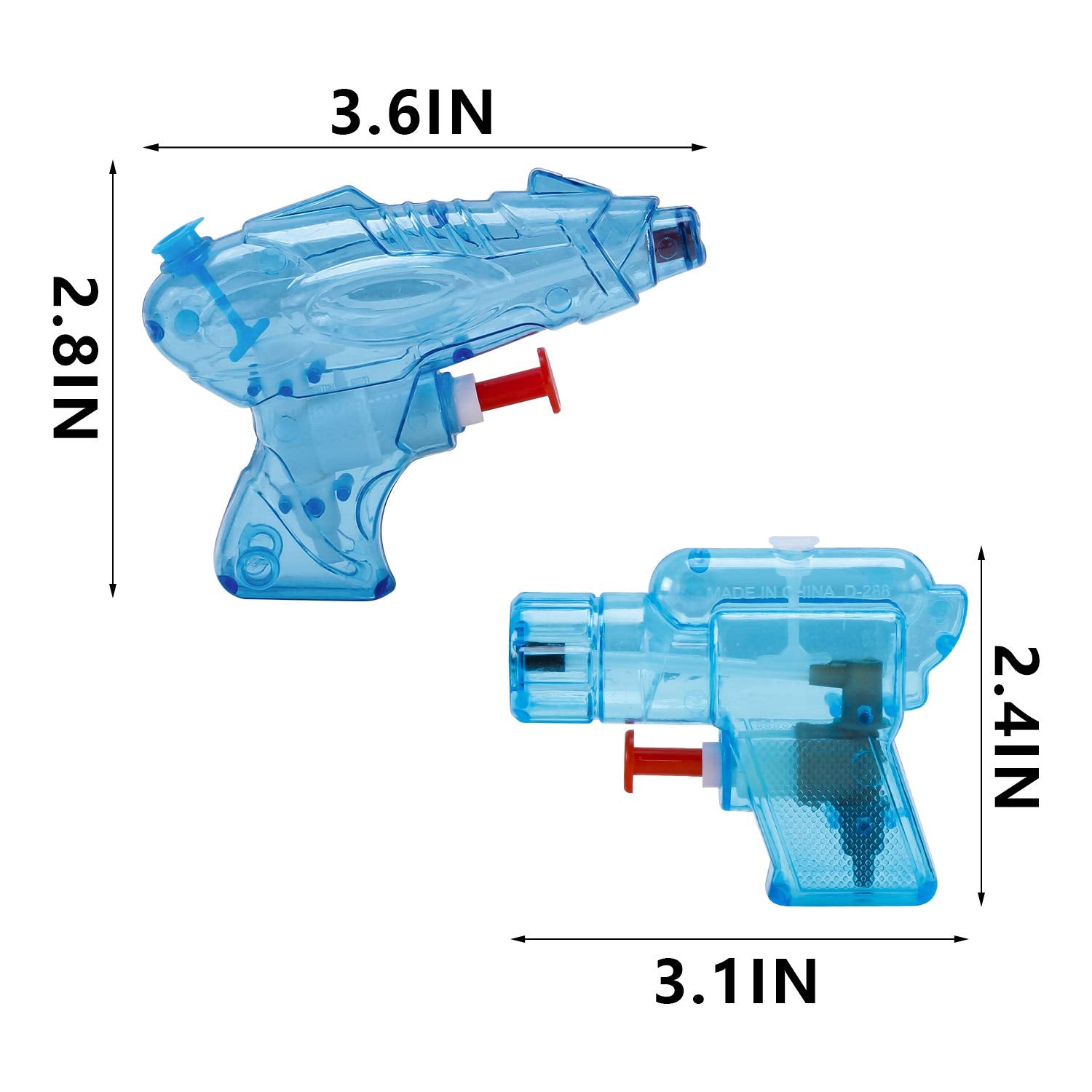YouCute 12-pack water gun pistols for kids, colorful squirt toys ideal for outdoor beach, pool, and summer party games.
