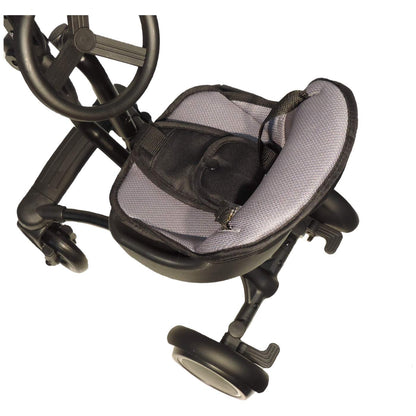 Roma Uptown 4 Wheel Toddler Seat & Steering Wheel, Universal Buggy Board with Seat, Side Attachment for Pushchairs & Buggies, Supports Up to 25kg, Eliminates Double Pram Need