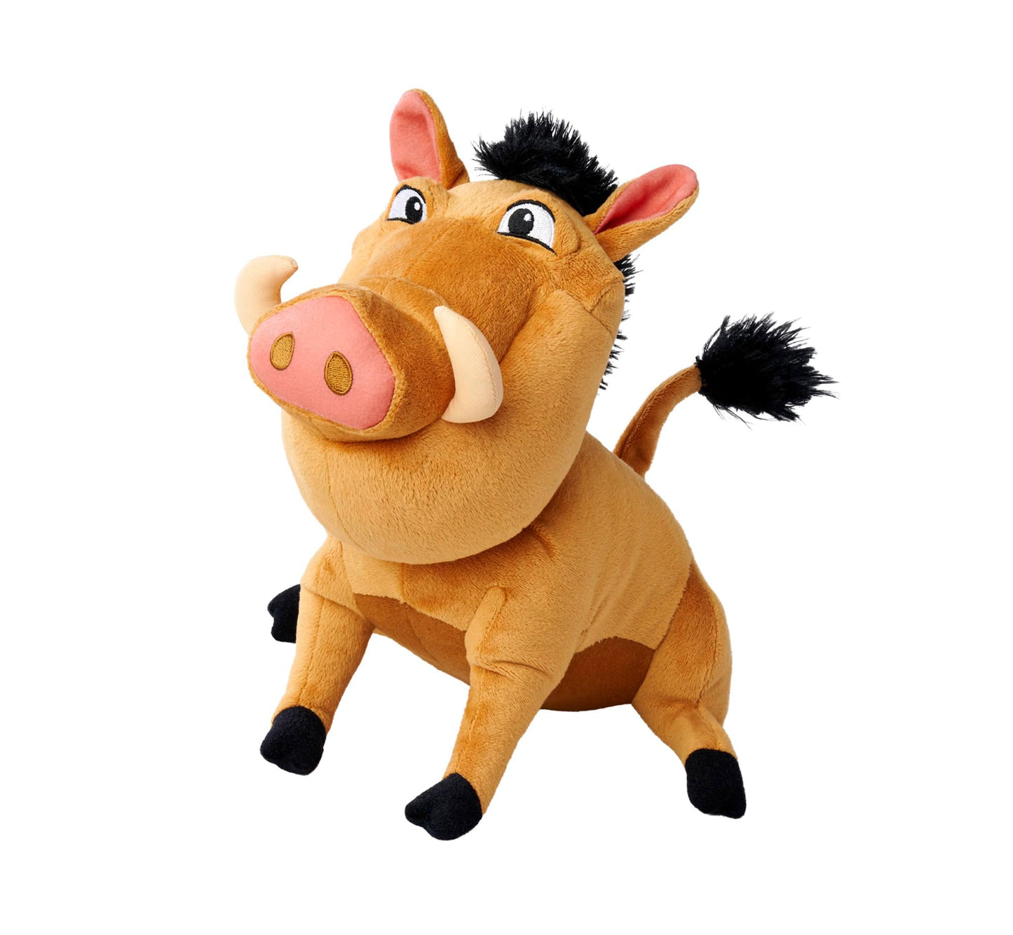 Disney Lion King Pumbaa Character 25cm tall, Celebrating 30 Years of The Lion King, cuddly soft toy for kids and adults for birthday and gift or just collect them all