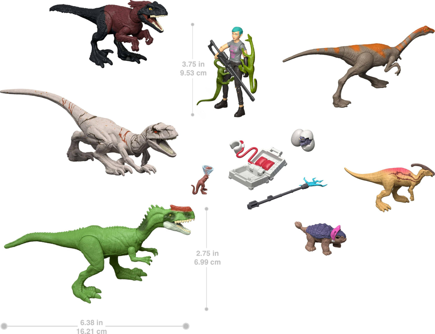 Mattel Jurassic World Chaos Theory Exclusive Advent Calendar with 12 Doors, 12 Days of Surprises, Smoothie & 8 Other Dinosaur Figures, Brooklynn Figure, JGM17