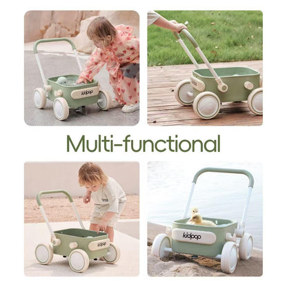 Kidpop PULA baby walker wagon with wheels in purple, toddler balance wagon for 7 months to 3 years, ideal first learner toy.