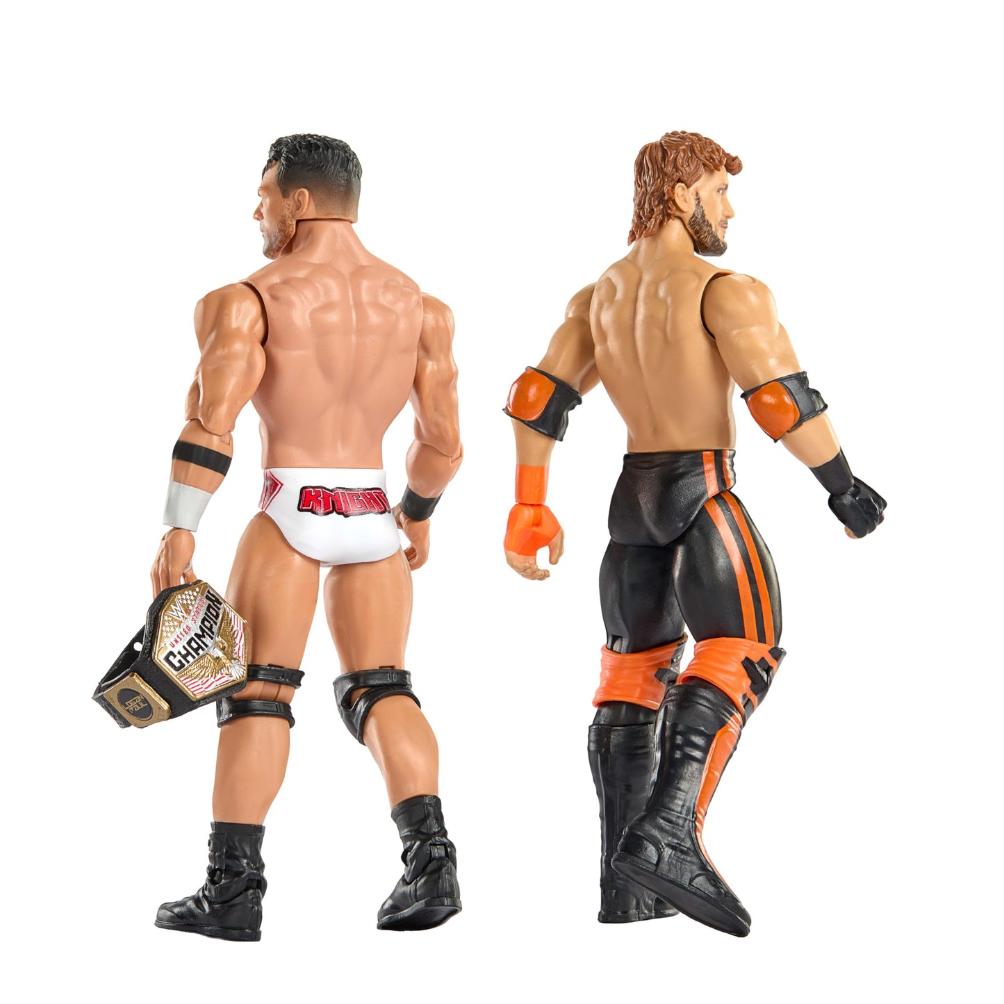 Mattel WWE Main Event Showdown Action Figures 2-Pack with Accessory, Series #24 LA Knight vs Logan Paul Collectible Set, 6-inch, JHJ55
