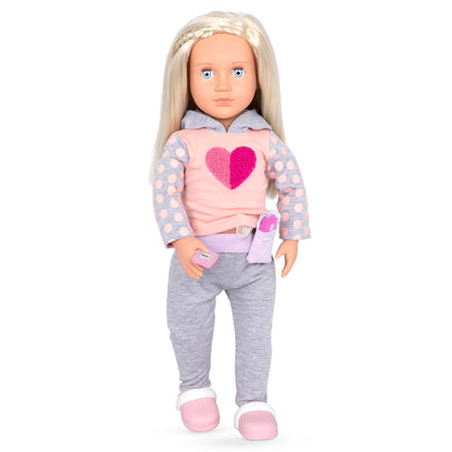 Our Generation Sweet Treatment Set with diabetic care kit accessories for 18-inch dolls, including syringes and glucose monitor.