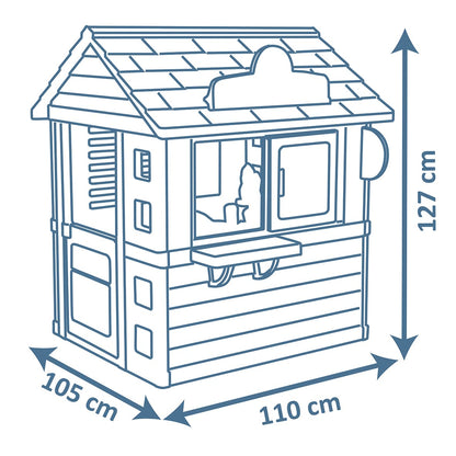 Smoby Sweety Corner House children's garden cabin with ice cream machine and 18 accessories, made from recycled materials for ages 2+
