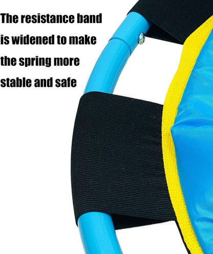 CZCPARY Toodler Trampoline for Kids,Children's Trampoline with Handles,Suitable as Birthday Gift or Festive Present for Boys and Girls,Blue