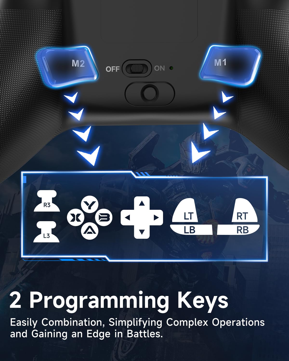 EasySMX X15 wireless PC game controller with hall triggers and joysticks, compatible with Windows, Android, Steam, and Switch.