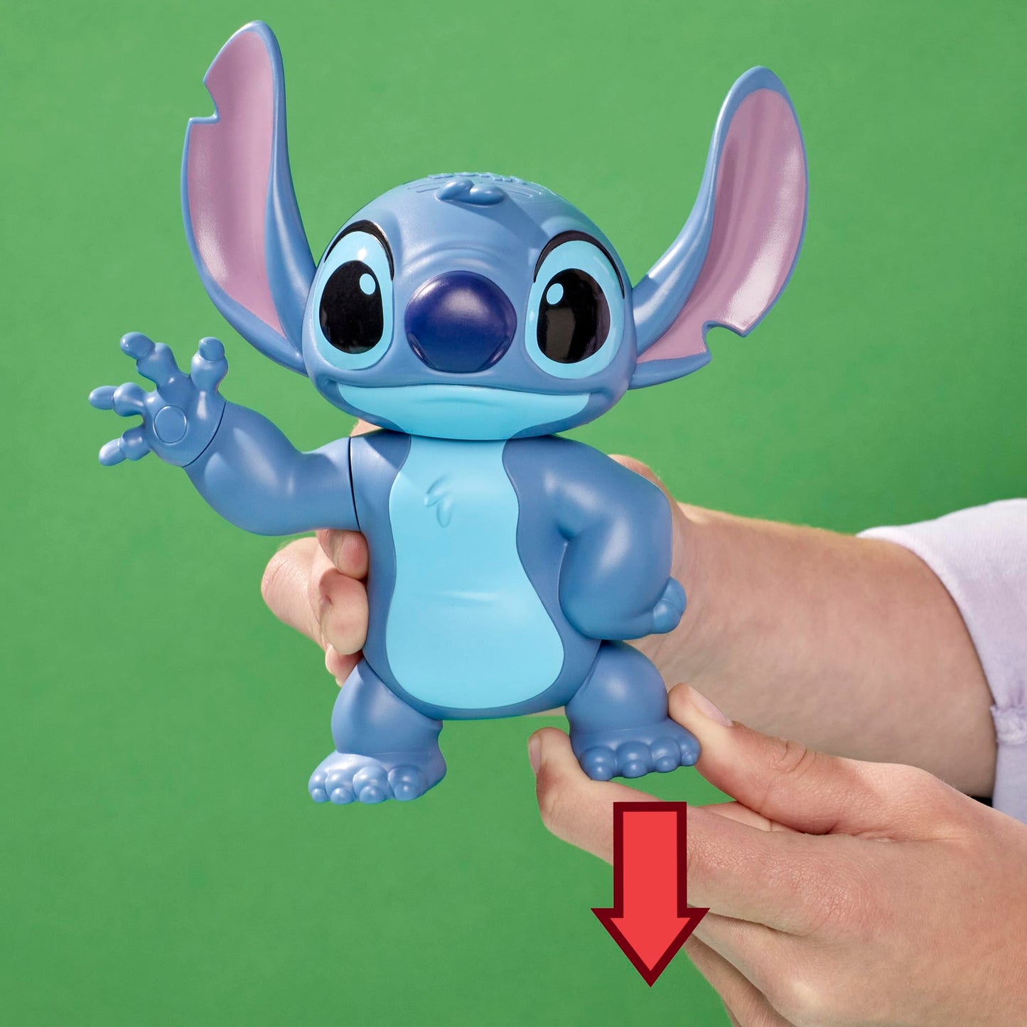 Hasbro Gaming Bop It! Disney Stitch electronic interactive sequence game with Stitch voice, suitable for kids and family play.