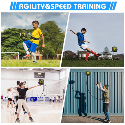 YGORTECH Football Training Equipment for Kids, Speed Agility Training Set, Agility Ladder 12 Rung 6M, Football Kick Trainer, 12 Disc Cones, Football Training Kit Gifts for Boys