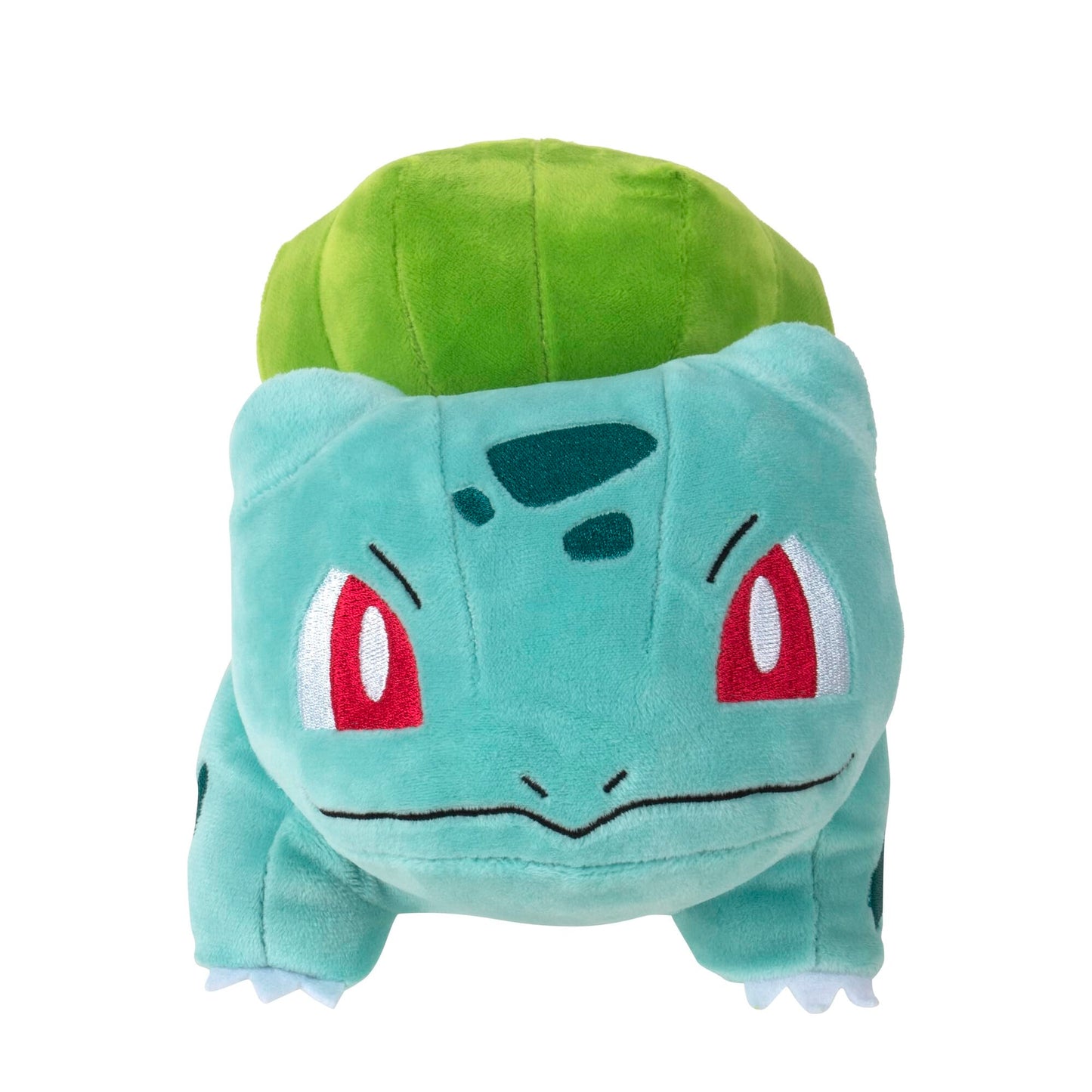 8-inch Bulbasaur plush toy from Pokémon, featuring soft fabric and detailed design, perfect for collectors and fans.