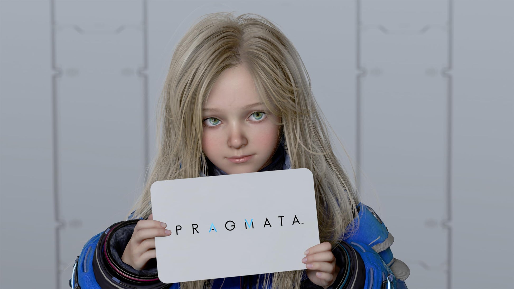 Capcom Pragmata PlayStation 5 game case with cover art featuring futuristic sci-fi scene and character illustrations.
