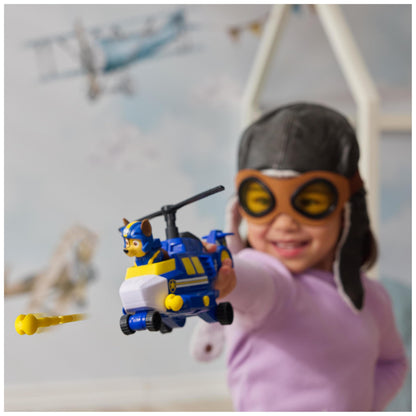 Paw Patrol: Air Rescue Chase Action Figure & Hero Helicopter Toy with Projectile Launcher & 2 Projectiles, Kids’ Toys for Boys & Girls Aged 3+