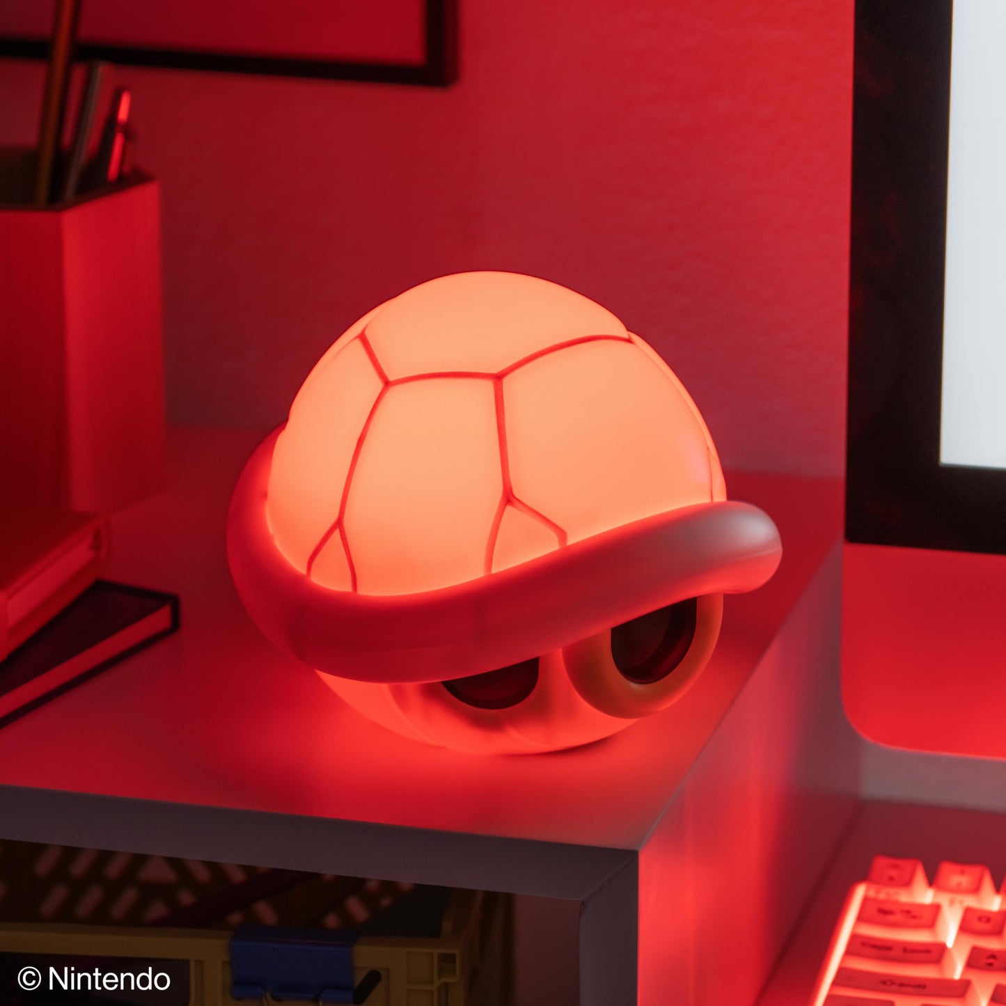 Super Mario Red Shell Light with Sound - Officially Licensed Nintendo Merchandise, Gaming Home Décor, Game Room Light | Paladone